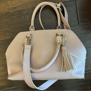 Light pink shoulder or crossbody bag